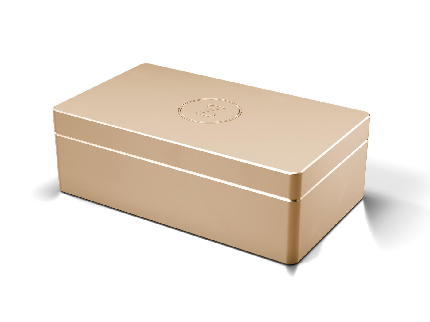 Closed gift box as a cut-out PNG with a soft shadow on a transparent background