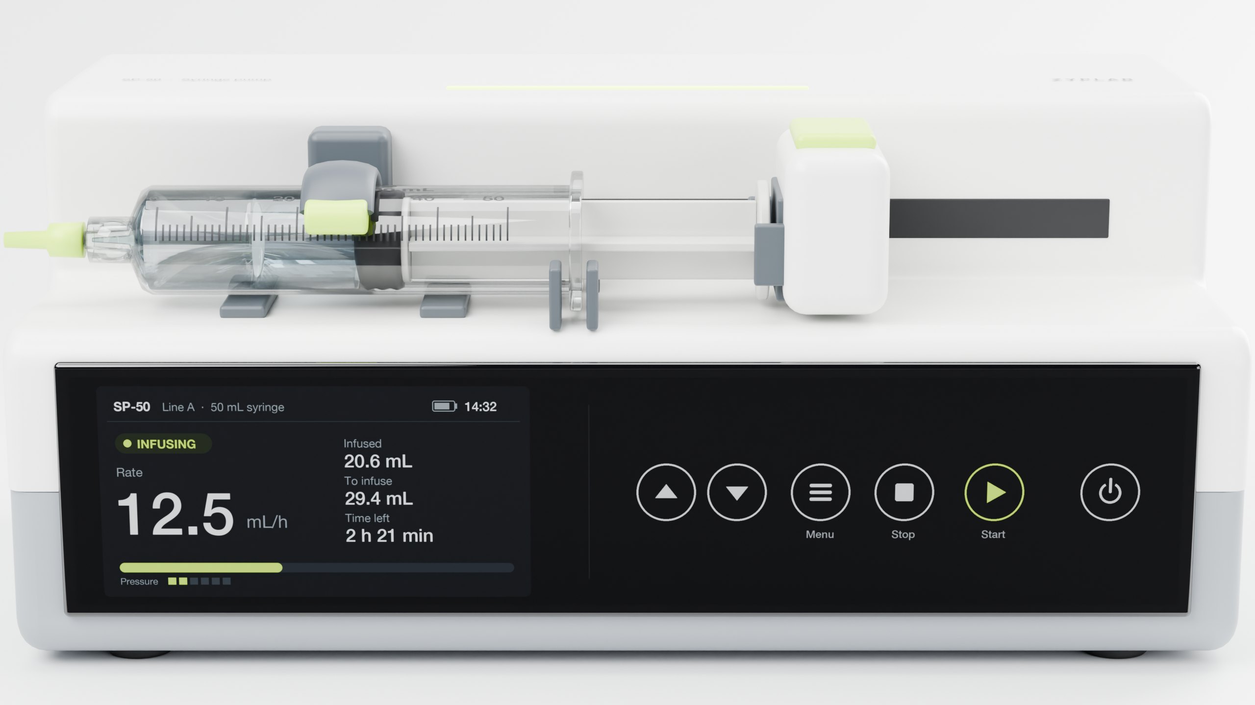 Front elevation packshot of the SP-50 on a white sweep