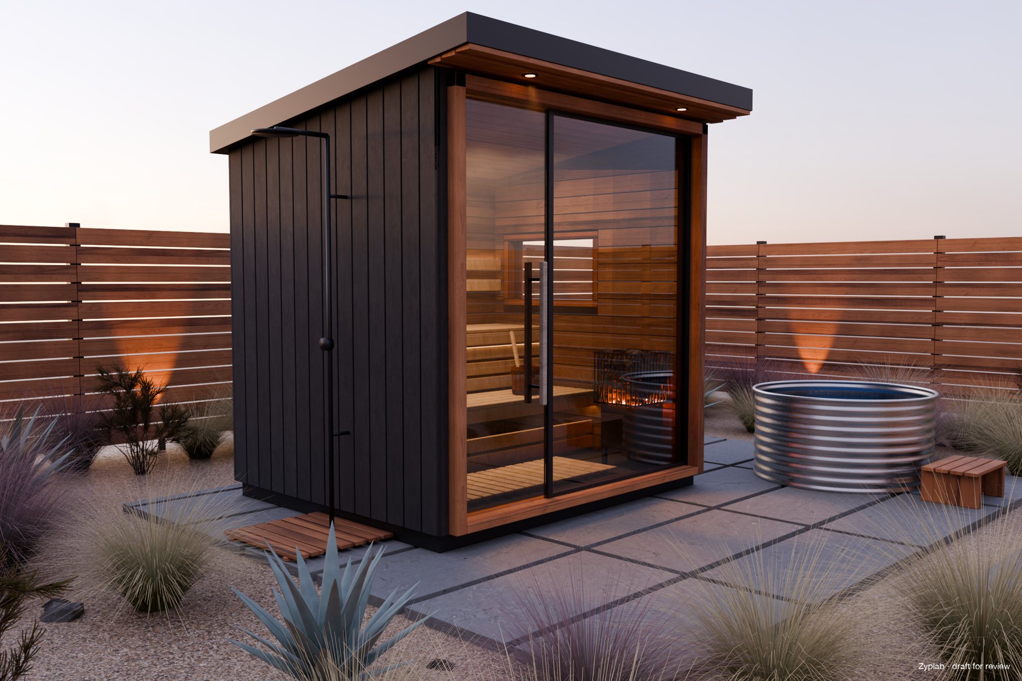 Sauna exterior from the side