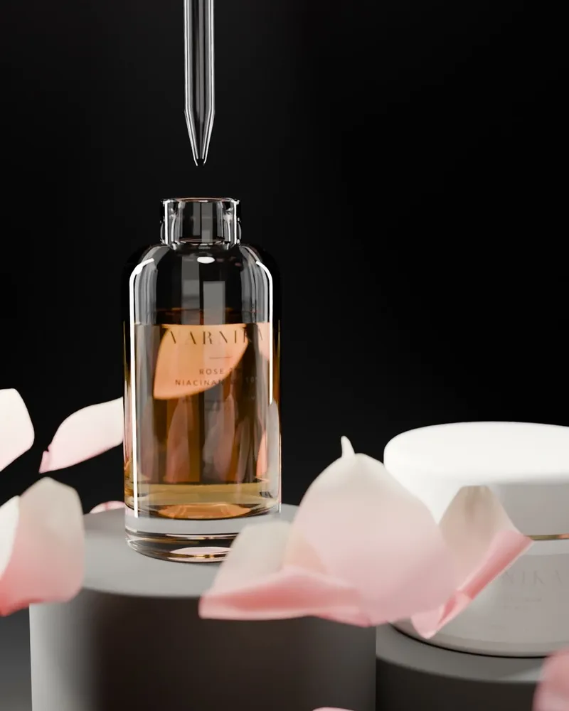 VARNIKA serum with the dropper lifting out